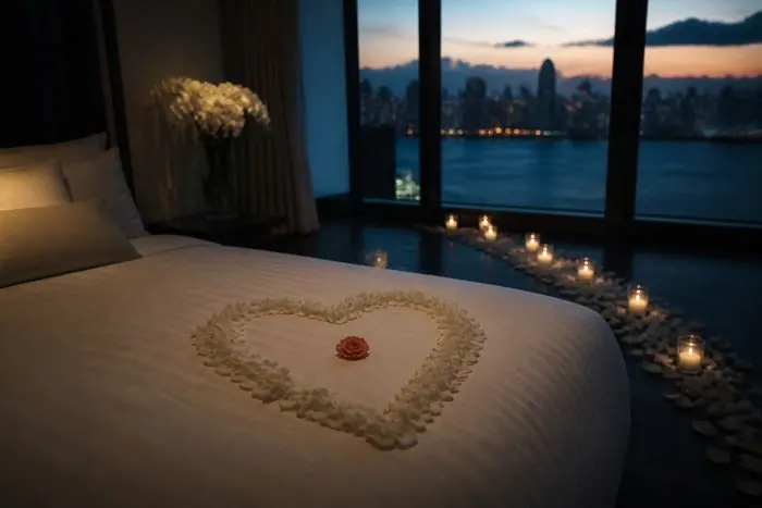 Honeymoon room setup