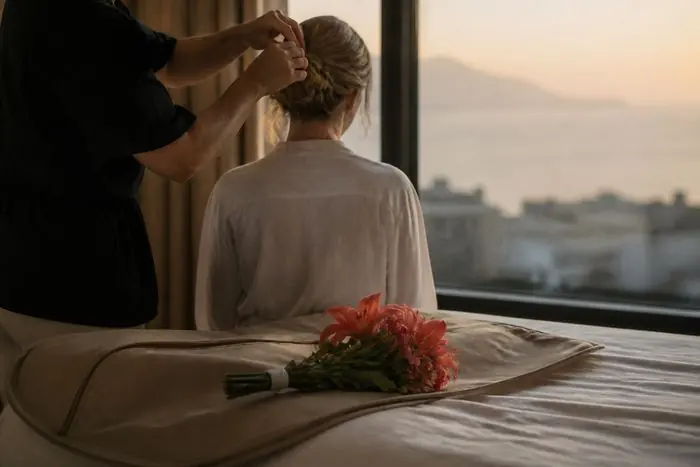 Hair & make-up at the hotel
