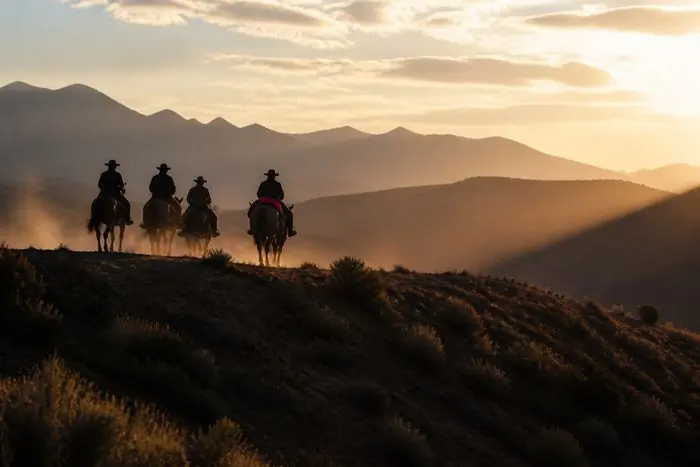 Sunset in the saddle