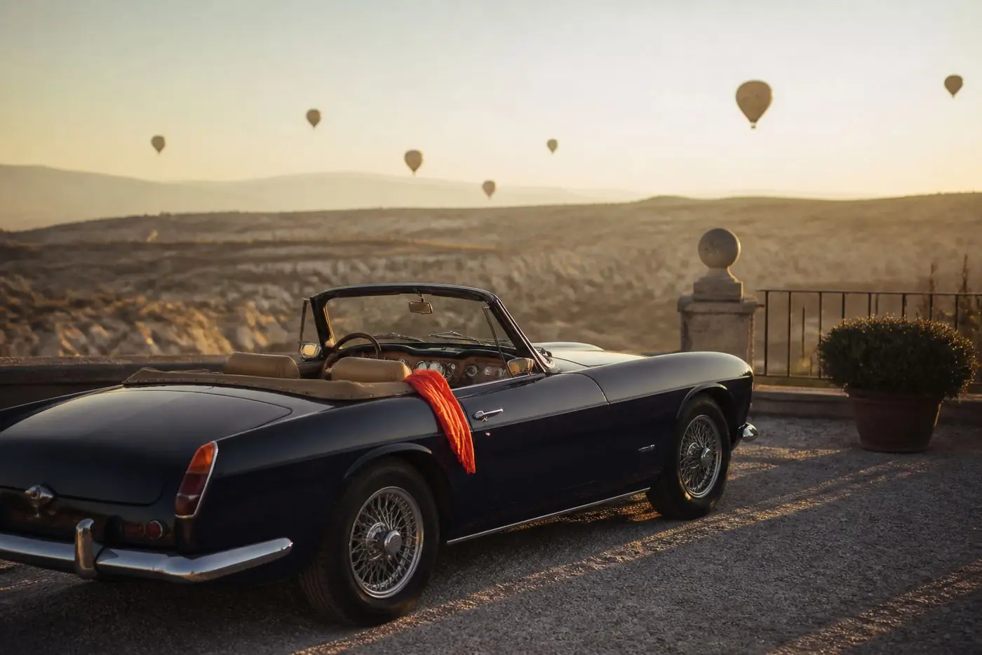 Vintage car at first light